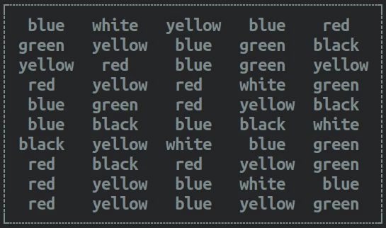 Color word box - neutral stimulus